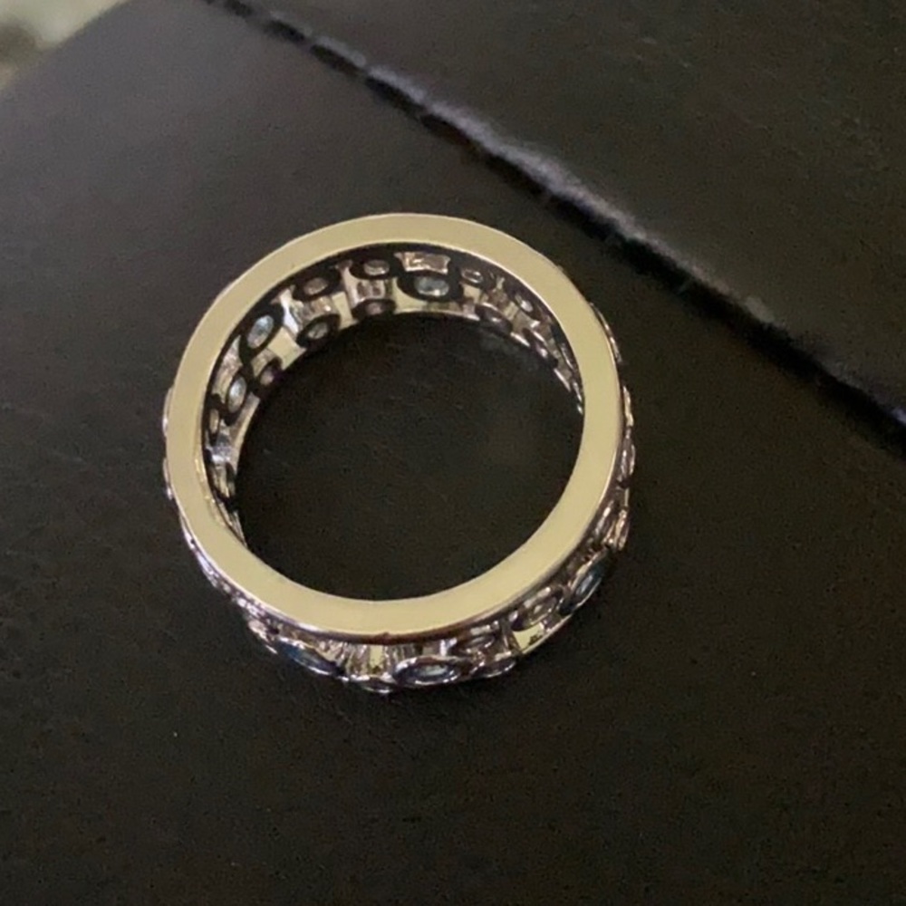 NWT 925 sterling silver blue sapphire ring - Picture 3 of 4